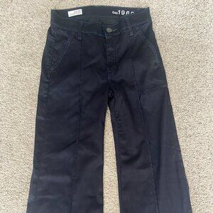 Vintage GAP 1969 High Rise Wide Leg Trouser Jeans Dark Wash